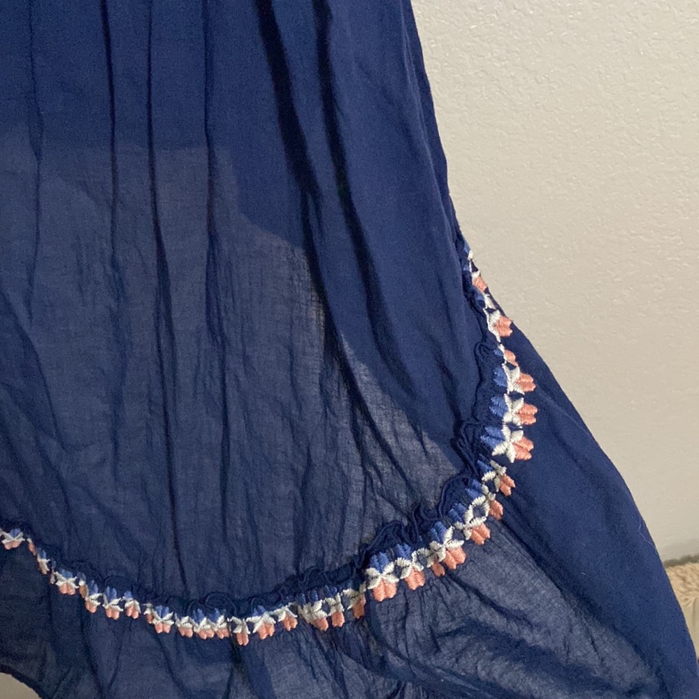 Johnny Was dress floral embroidered navy blue size S - Picture 3 of 5